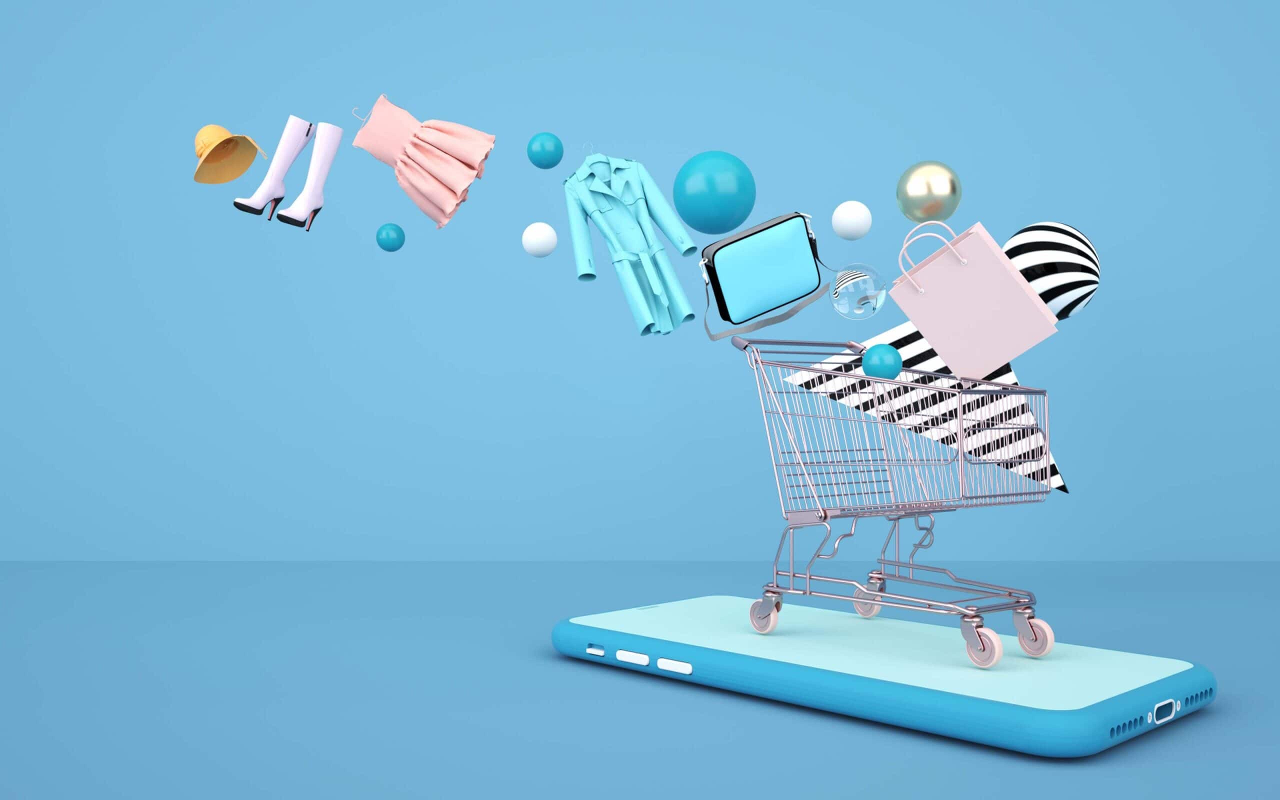 3d rendering online shopping system scaled
